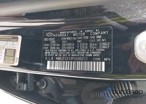 2023 Hyundai Tucson Sel Convenience из США, поврежденный, VIN KM8JFCA18PU099211